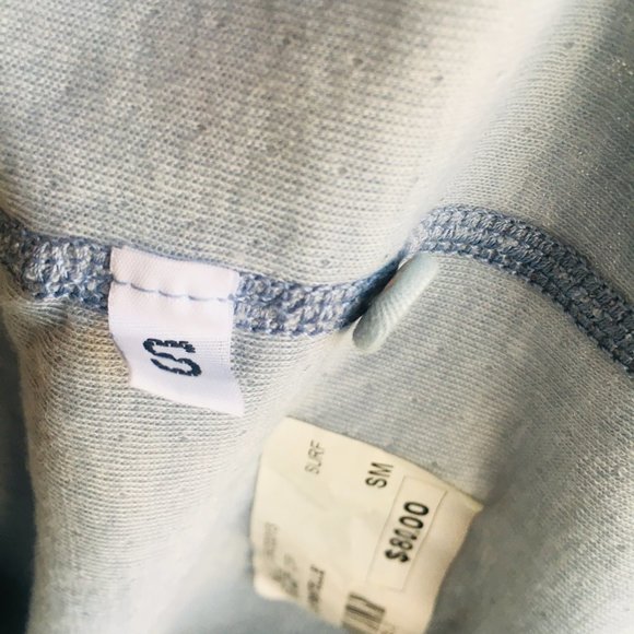 NWOT Save Khaki Pointelle Henley Surf Light Blue Long Sleeve Knit Shirt - Picture 5 of 9